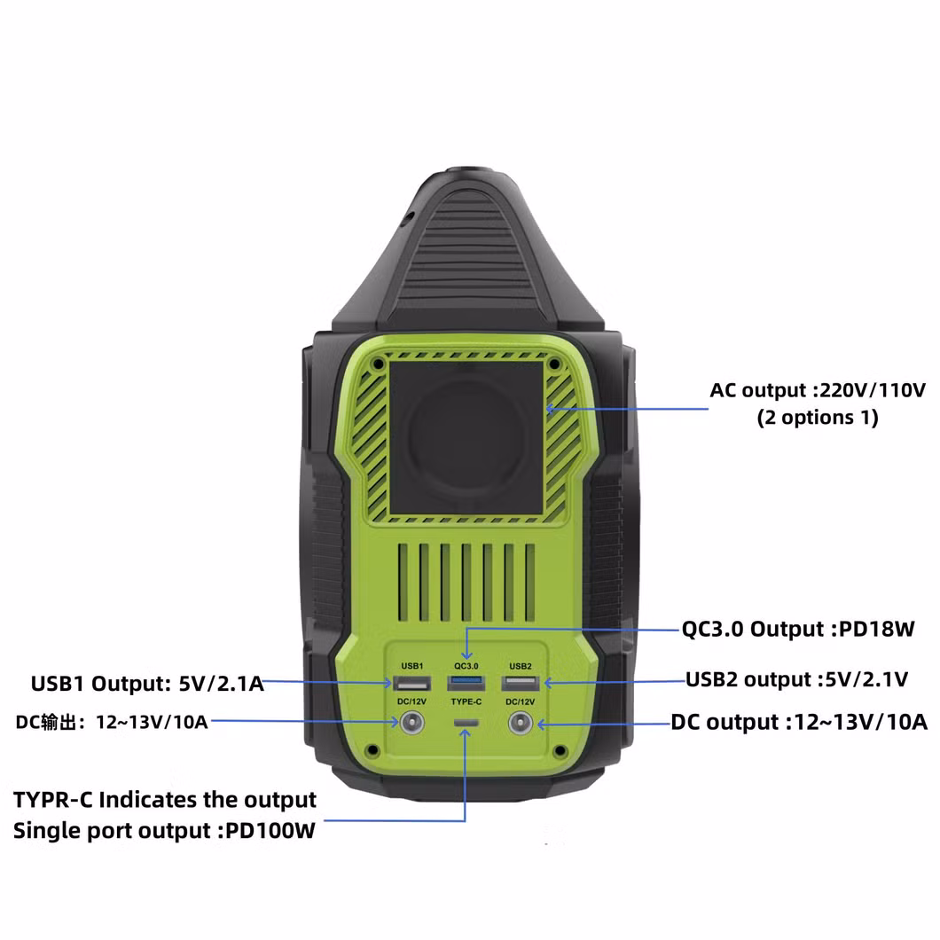 Generator Portable Power Station 300W Outdoor Power Bank Station Silent Small Mobile Portable Solar Generator
