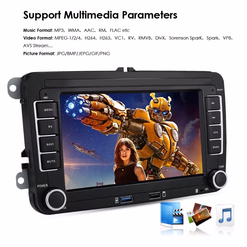 Universal 7 Inch for Volkswagen Smart Car Navigation Screen 1g+16g GPS Android11 Car Multimedia Player