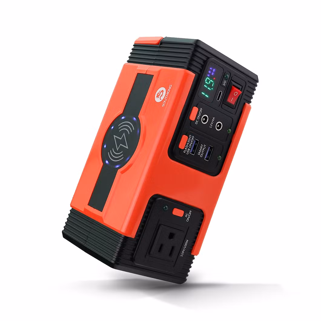 100W and Wireless Charging with 140.8wh LiFePO4 Battery Portable Power Station