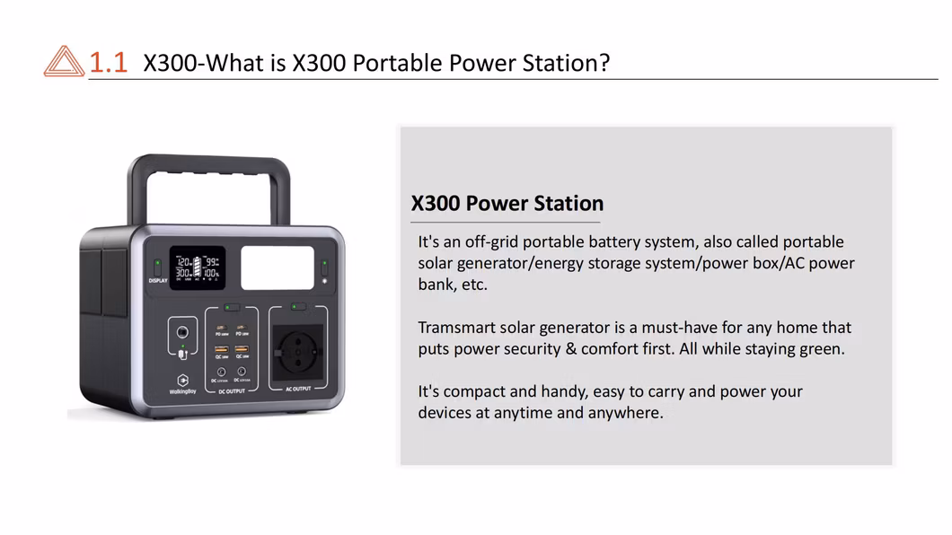 Compact 300W Solar Energy Portable Power Station for Camping
