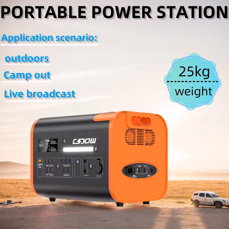 High Quality Portable Power Supply 2000W UPS Mobile Power Station Solar Panel