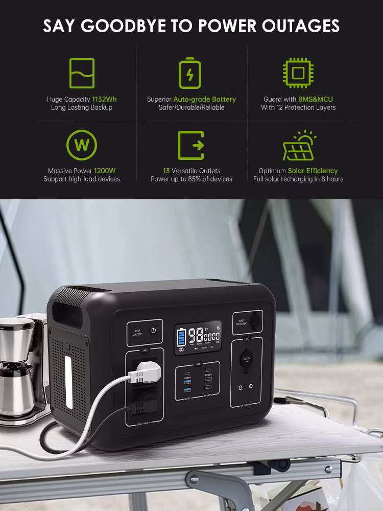CE RoHS Weather Portable Power Station 3000W with Solar Panel