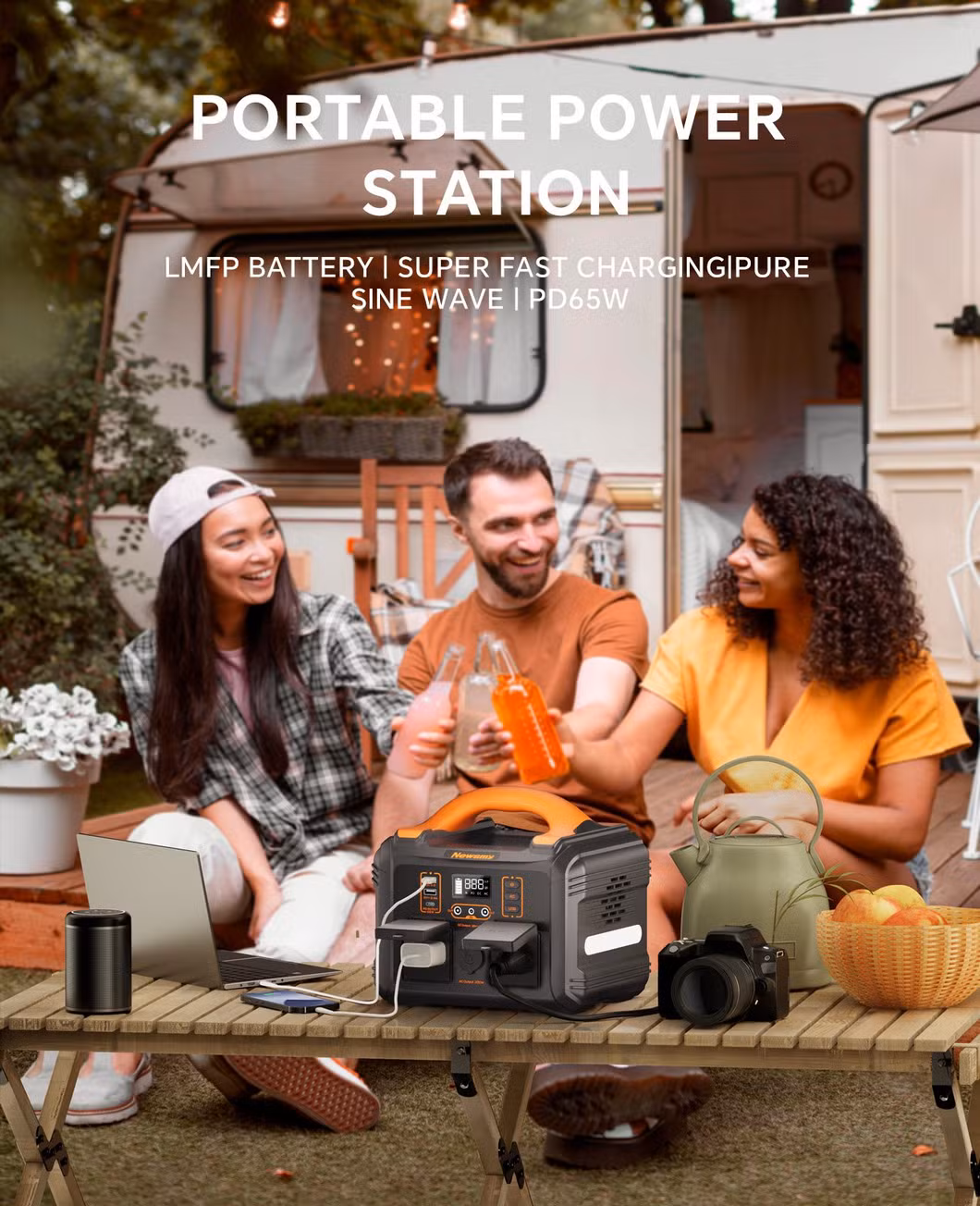 Emergency Mobile Power Lithium Ion Battery Built-in Flashlight Faster Charger 300W Portable Power Station