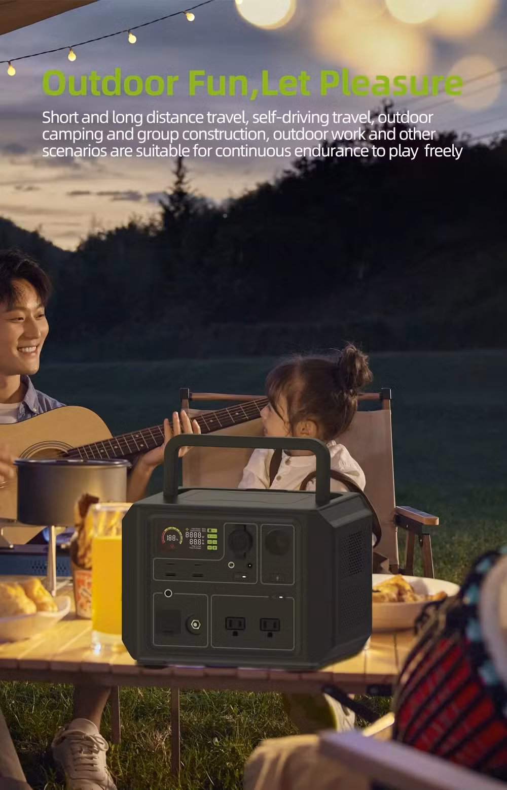 Hbo Solar AC Charging Generator Lithium Battery Outdoor Camping Emergency Backup Camping Portable Power Station