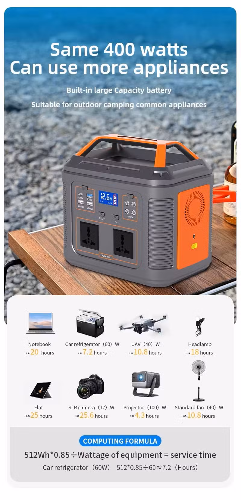 Emergency Home Power System LiFePO4 lithium Battery 300 Watt 500W 1000W 2000W 5000W Indoor Outdoor Solar Generator Portable Power Station with Solar Panel