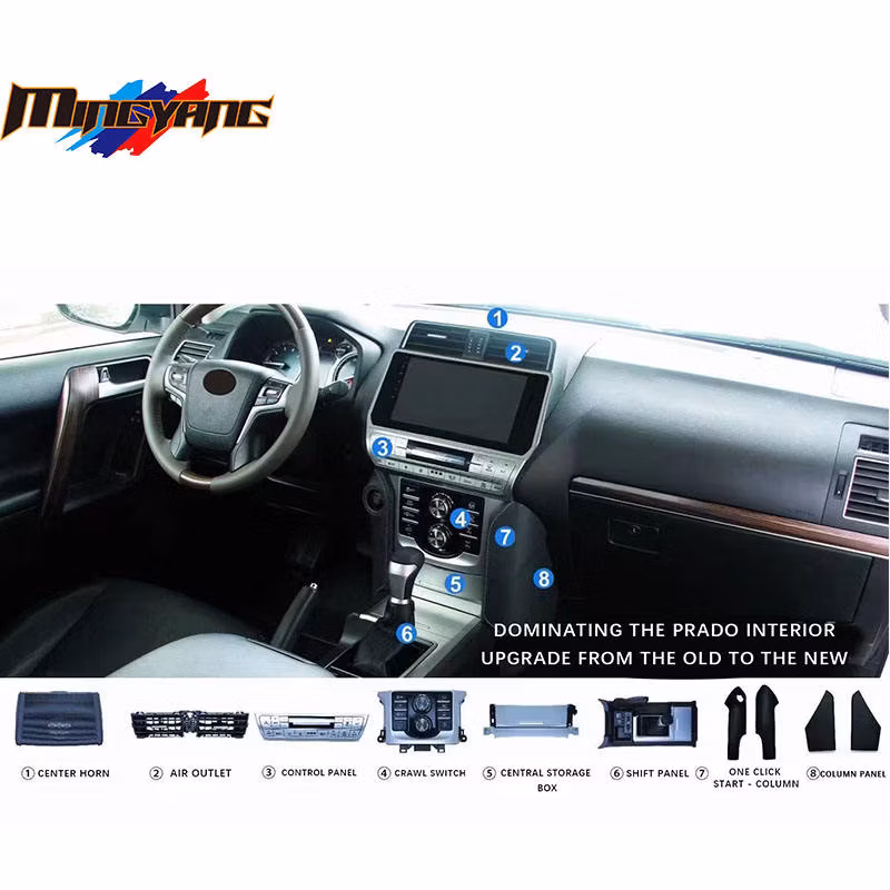 Mingyang Car Interior Kits DVD Player Dashboard for Toyota Prado Fj150 2010-2017