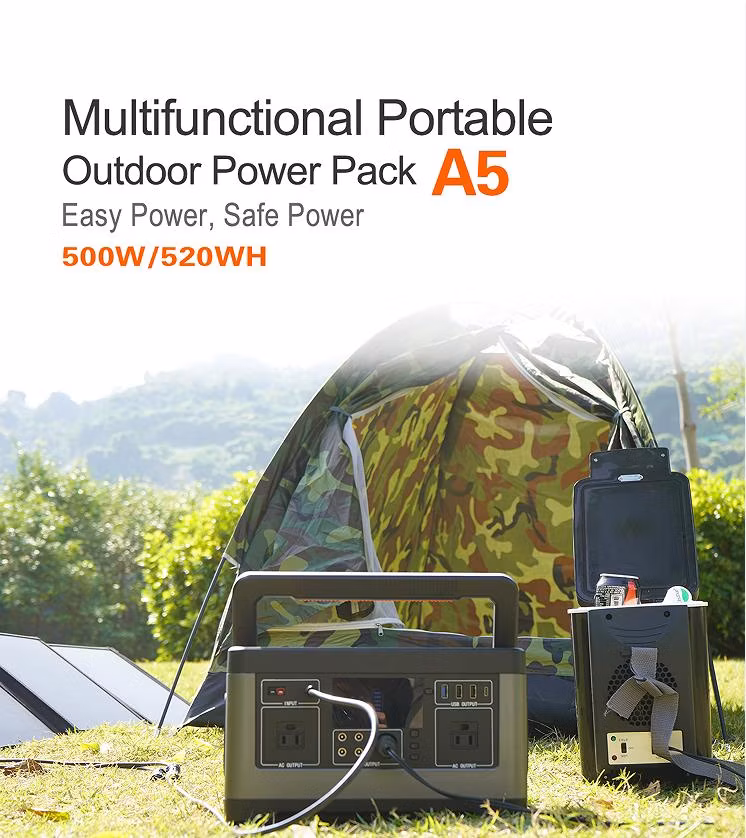 A5-500W 500W Manufacturer Battery Portable Emergency Power Bank Station