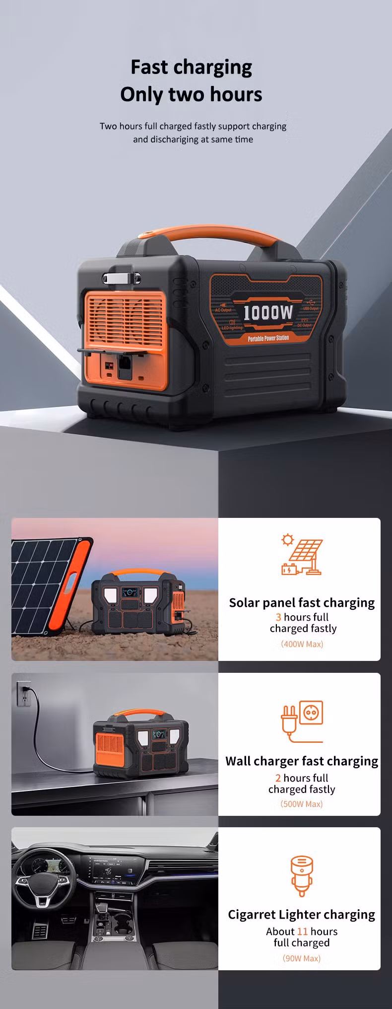 Solar Mini UPS 1000W Uninterruptible Power Supply Charger Power Banks Outdoor Portable Power Station