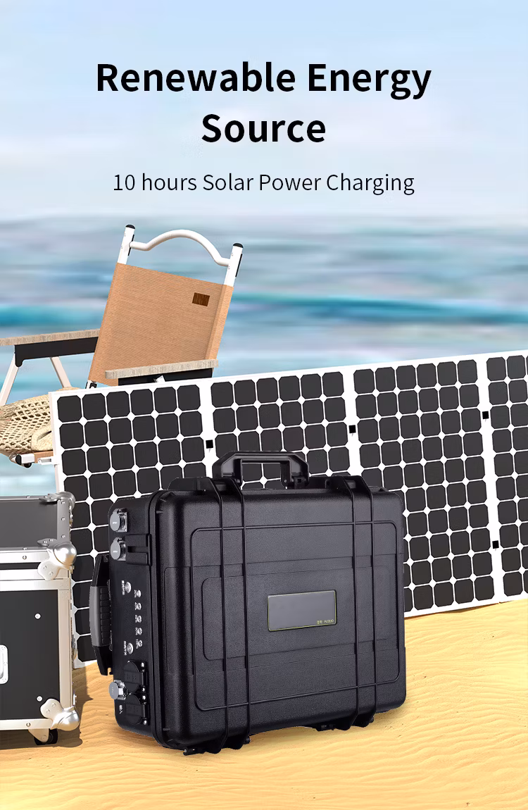 Home Outdoor Solar Energy EV Car Charging Power Station Portable Solar Generator 3000W