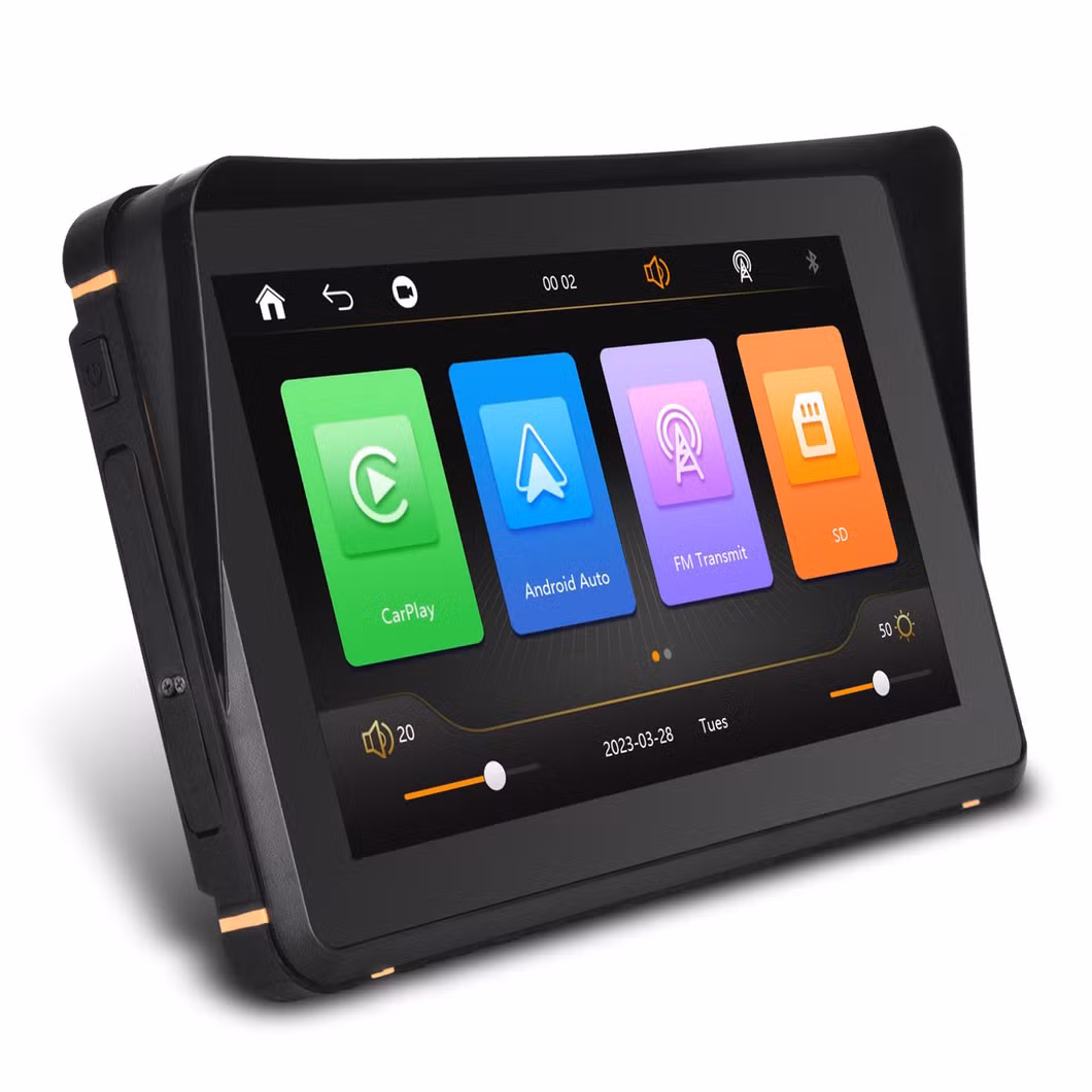 Universal Touch Screen Motorcycle Bike MP5 GPS Navigator Android Car DVD Player 7in Sunlight-Readable Display Car Video