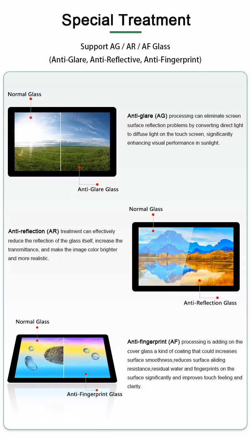 Optical Bonding 7.0 Inch 8.0 Inch 9.0 Inch 10.1 Inch 10.4 Inch 15.6 Inch Capacitive Multi Touch Screen for LCD Display Module