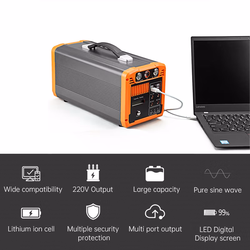 300wh 500wh Portable Power Supply 3D Hologram Battery Power Station Emergency Outdoor Camping Power Bank Station