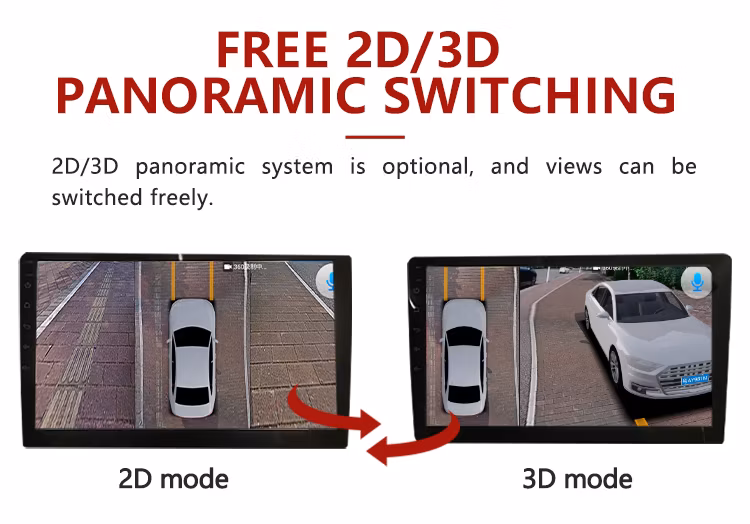 Wemaer OEM Universal 3D 360 Panoramic Android Stereo Auto Radio DSP Car Video TV Player GPS Navigation WiFi 10.1/9 Inch 2.5D 2+32g Touch Screen 360 Car Camera