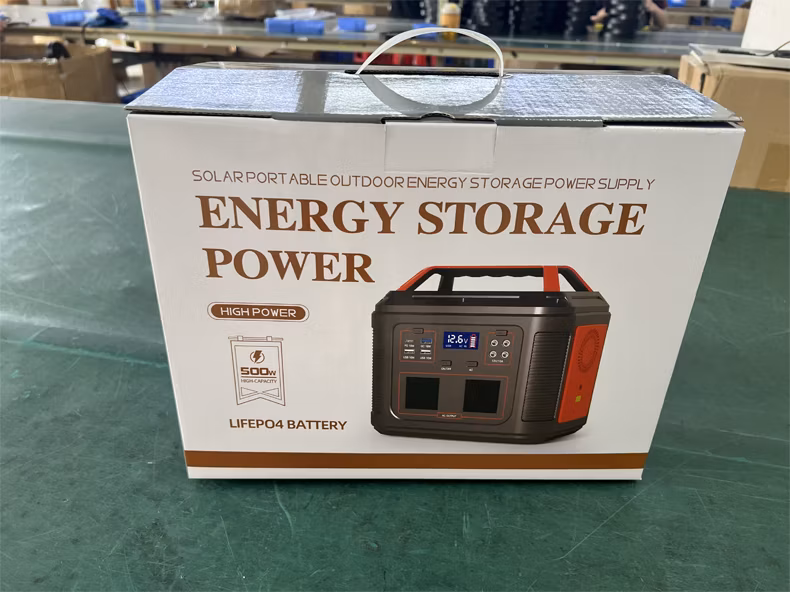 Light Messenger Portable Power Station 600W LiFePO4 Battery Pure Sine Wave Output USB AC Adaptor Charging Power Banks Home Solar Power System