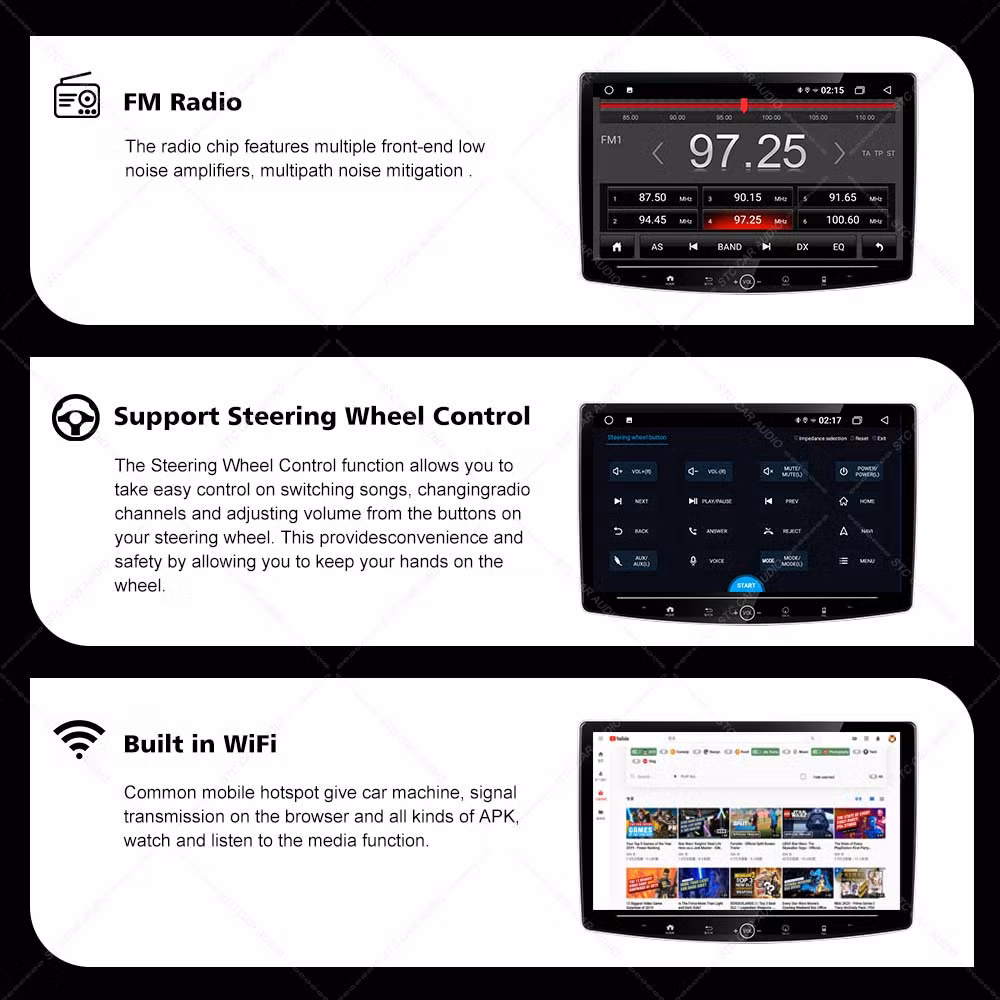 Car Stereo Android Touch Screen GPS for Tesla Radio Stereo 10 Inch Car Video Single DIN Radio Car Player Multimedia System