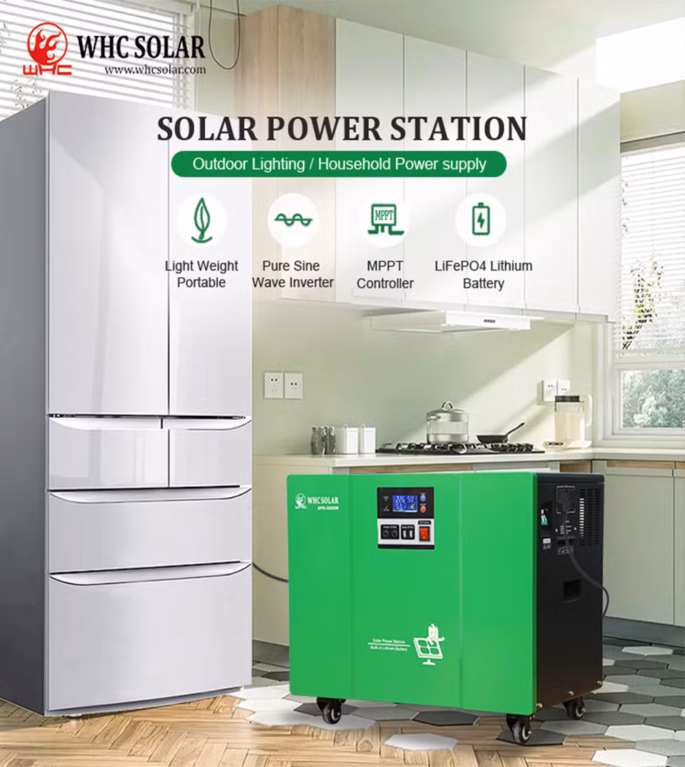 Whc Solar 500W 1kw 2kw 3kw 5kw 10kw Home Solar Power System All in One Solar Power Generator for House
