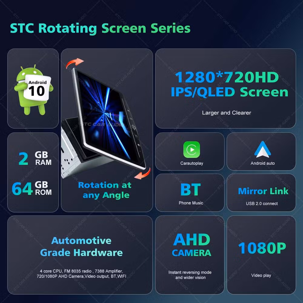 Car Stereo Android Touch Screen GPS for Tesla Radio Stereo 10 Inch Car Video Single DIN Radio Car Player Multimedia System