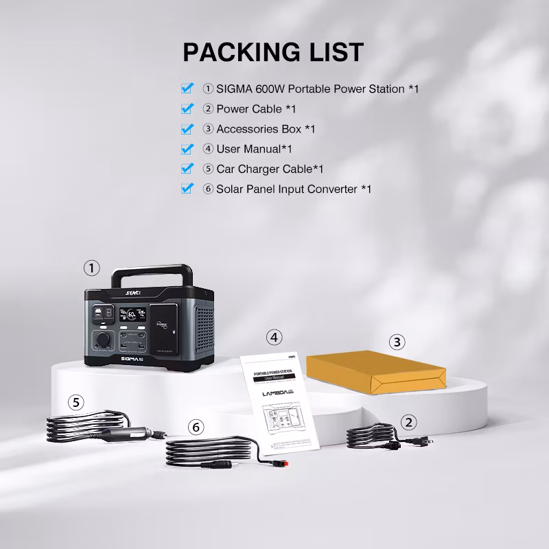 China Factory Senci 600 Watt 600W UPS Iron Phosphate 60Hz 120V Outdoor Solar Generator Portable Power Station