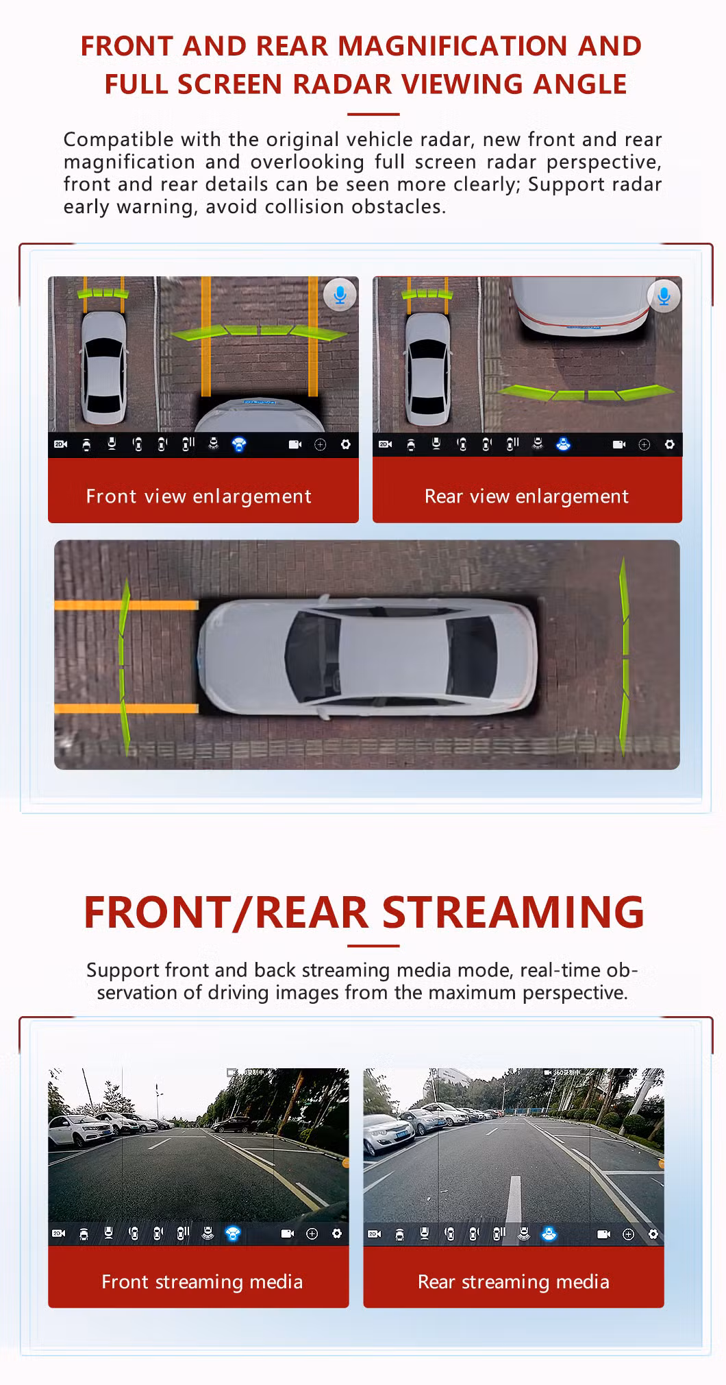 Wemaer Car Safety Universal 9/10.1 Inch 1+32g Android Car Stereo DVD GPS Navigation 360 Panoramic Camera DVR Recorder Video Mini/Car Camera for BMW Nissan SUV