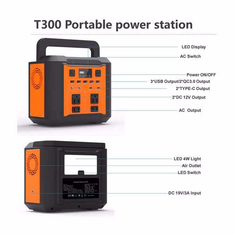 300W Generator Solar 220V Battery 110V Outdoor Portable Power Station