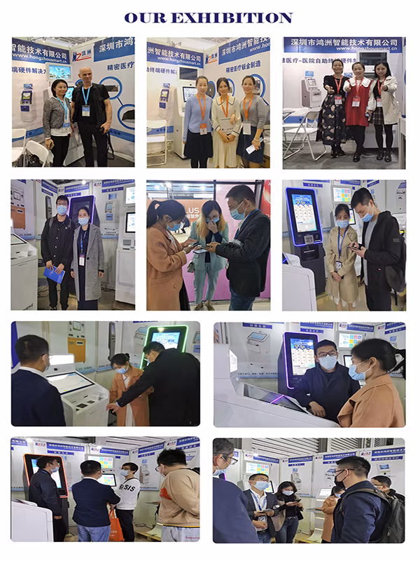 Multi-Design Touchscreen Fingerprint ID Mrz Scanner Manufacturer Kyc Customer Management Hospital Register Check-in Kiosk
