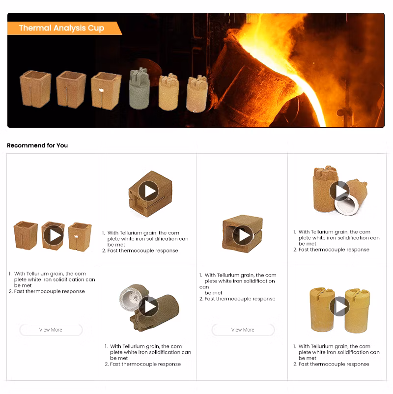 Sefu China Carbon Cup Factory Carbon Silicon Analyser Thermal Analysis Carbon Cups Thermal Analysis Sampling Cup for Iron Casting