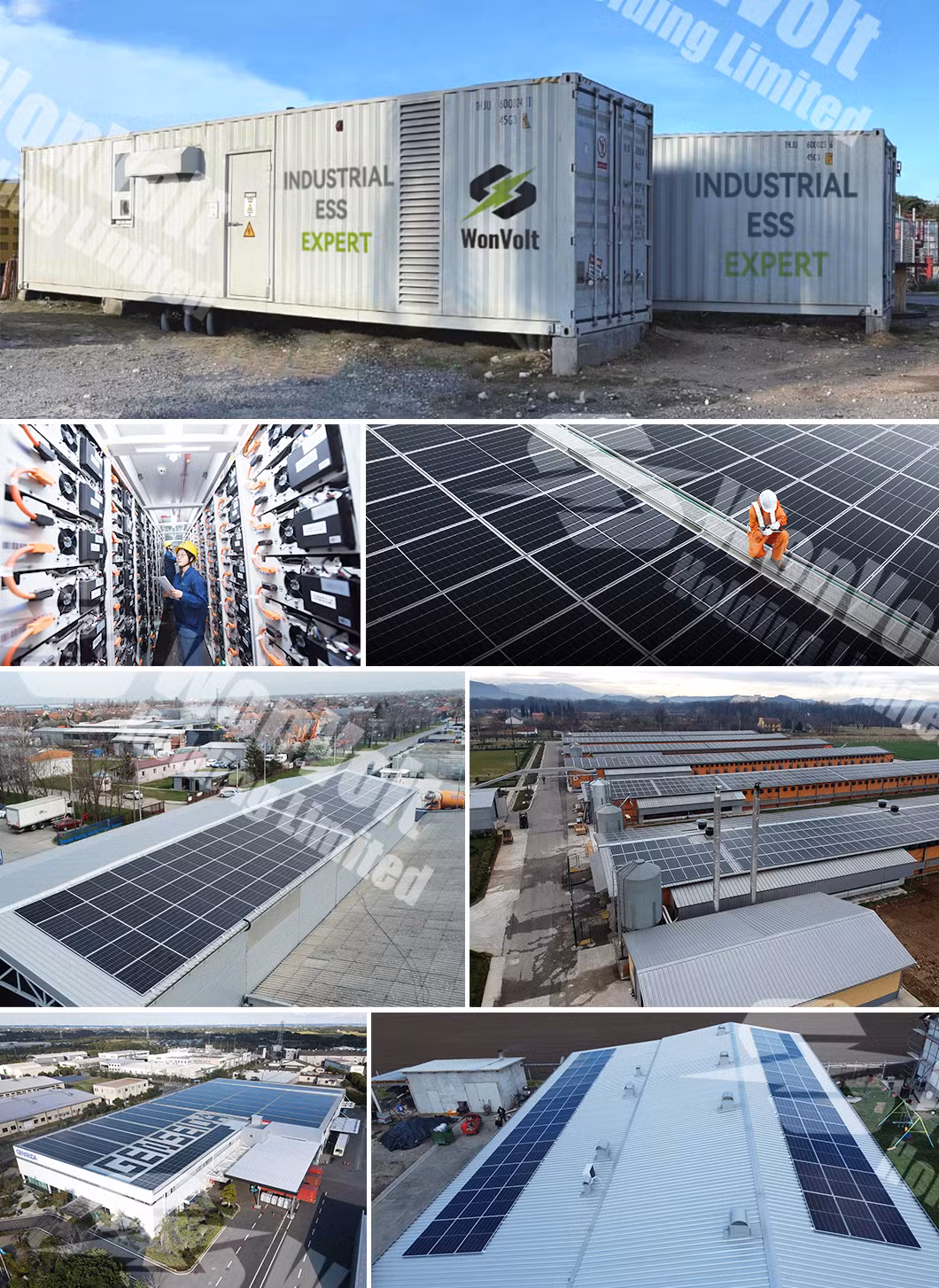 Germany Microgrid Energy Storage Integration 200kw 500kw 1MW 2MW Solar Power System Solar Farm