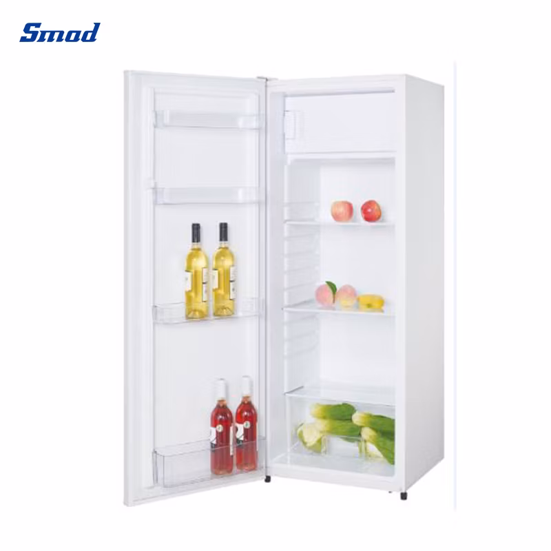 8.0 Cu. FT. Retro Chroming Metal Handle Mini Vintage Fridge with Freezer Single Door Refrigerator for Dsr-225wu