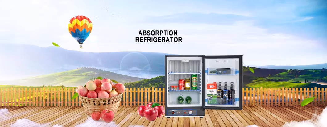 3 Way 170L 225L 280L Upright Home Double Door 12V 24V DC Compressor AC Kerosene LPG Gas Powered Stainless Steel Fridge Absorption Top Freezer Refrigerator