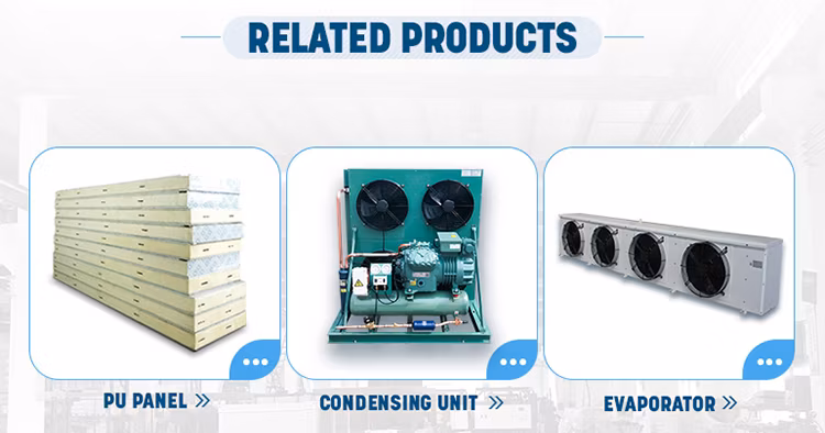 Small Sandwich Panel Freezer Room, Solar Commercial Freezer Refrigerator for Meat