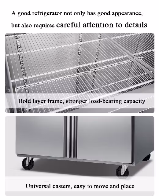Wholesale Price Mini Commercial Kitchen Restaurant Fridge Cooler Showcase Single/ Double Door Deep Freezer Fast Freezer Cabinets Upright Refrigerator