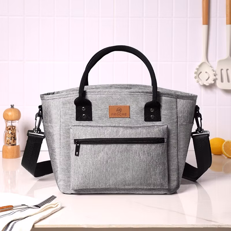 Waterproof Insulated Floral Lunch Box with Shoulder Strap Reusable Cooler Backpack for Work Picnic Camping