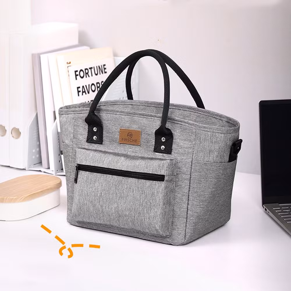 Waterproof Insulated Floral Lunch Box with Shoulder Strap Reusable Cooler Backpack for Work Picnic Camping