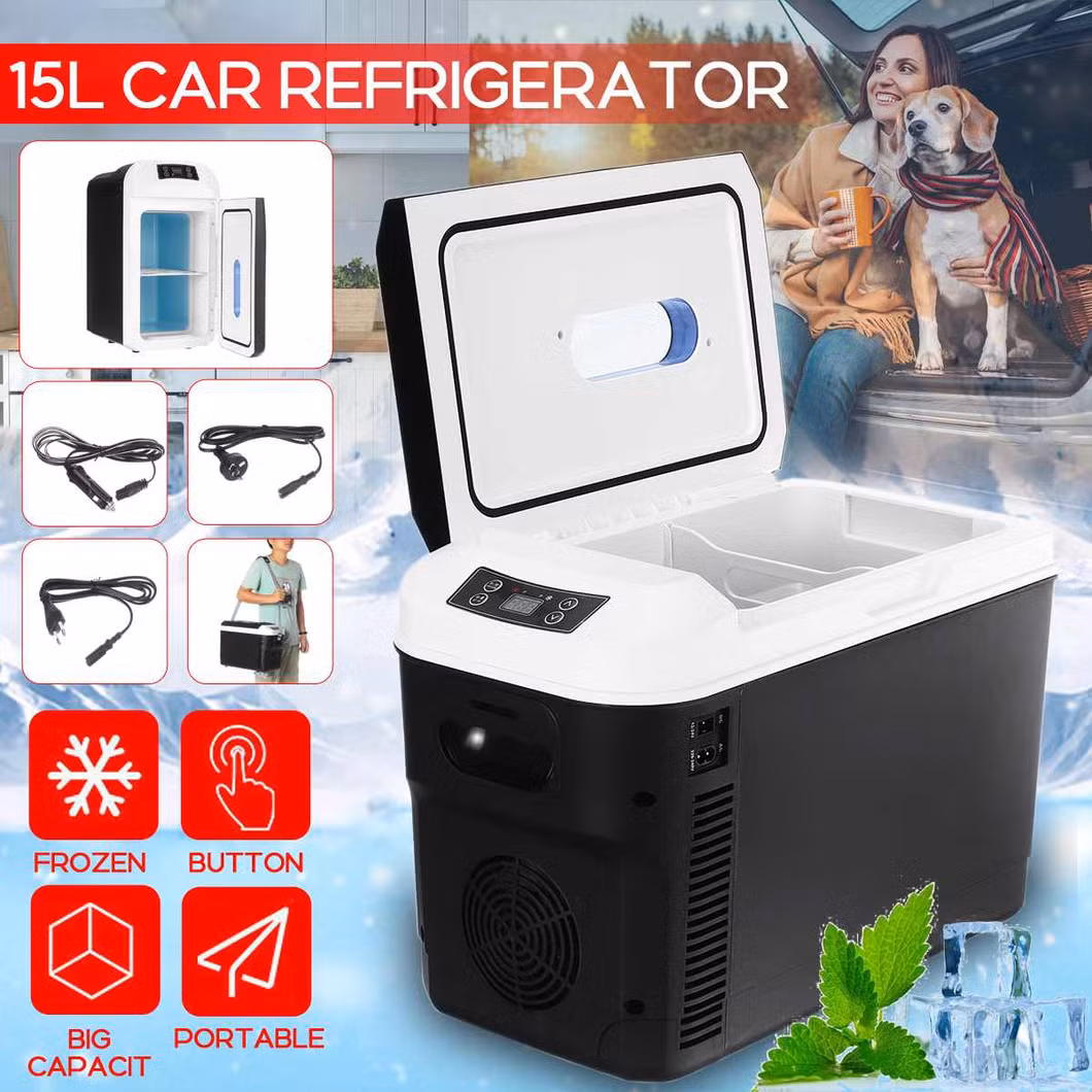 Car Home Mini Refrigerator Portable DC12-DC24V UK 220V Food Drink Freezer Cooler Outdoor Picnic Food Cooling Warming Fridge