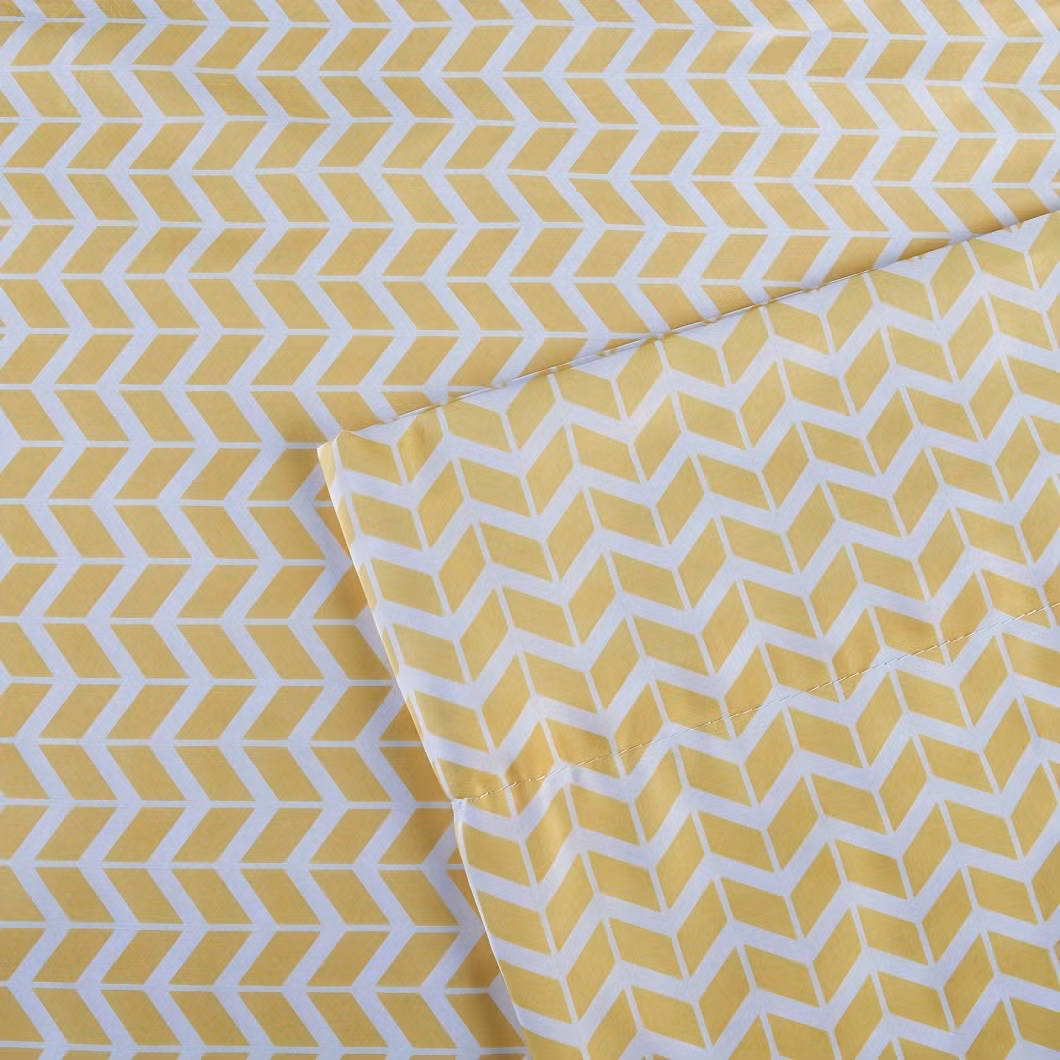 Wholesale Home Hotel Textile Bedsheet 4PCS 100% Cotton Bedding 200 Thread Count Queen/King Duvet Cover Printed Set Pillowcase Sham Fitted Flat Bed Sheet