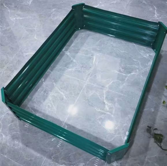 OEM Rectangle Galvanized Sheet Raised Garden Vegetable Beds Flowerpot