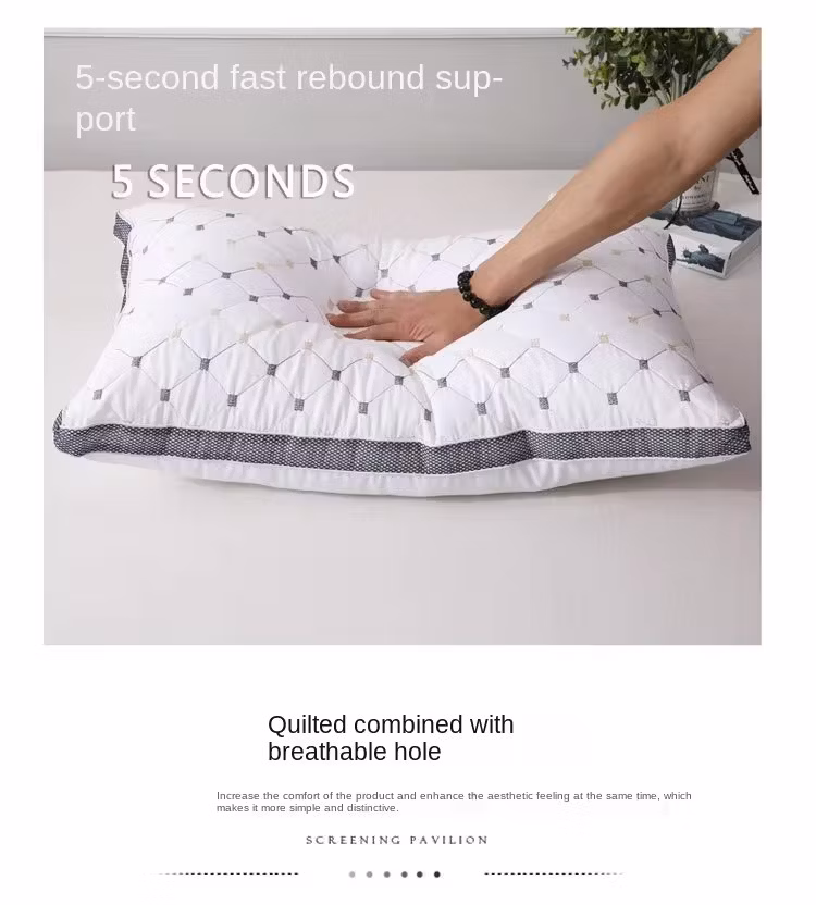 Customizable White Quilted Memory Foam Pillow