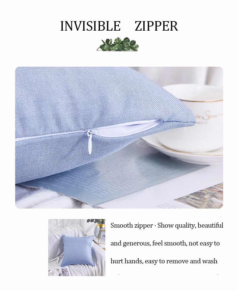 Solid Dyed High Quality Easy Care Imitation Linen Decorative 2 Pillow Cases for Home Hotel