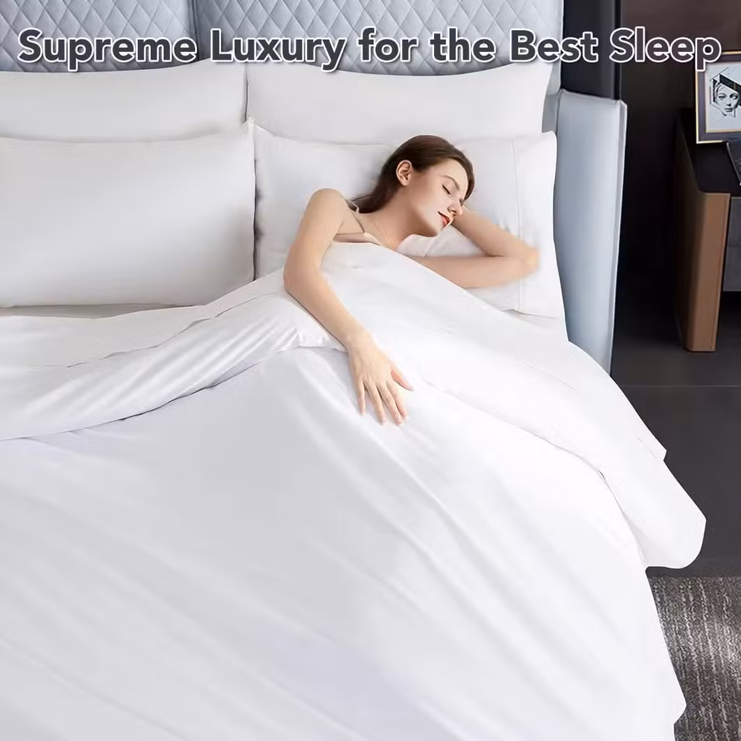 Customizable White Quilted Memory Foam Pillow