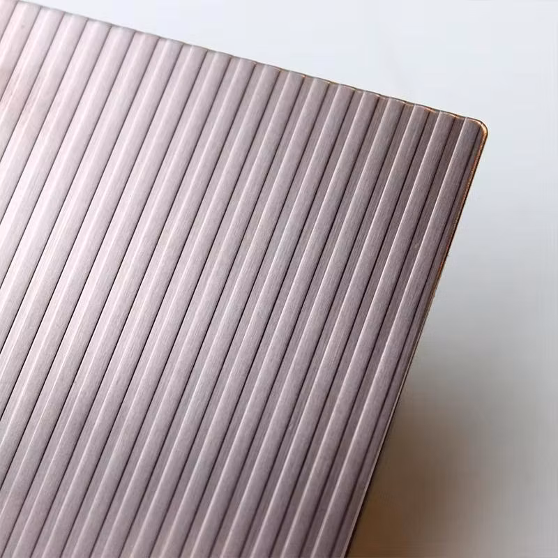Custom Embossed 5wl 6wl Linen 304 Stainless Steel Decorative Sheet