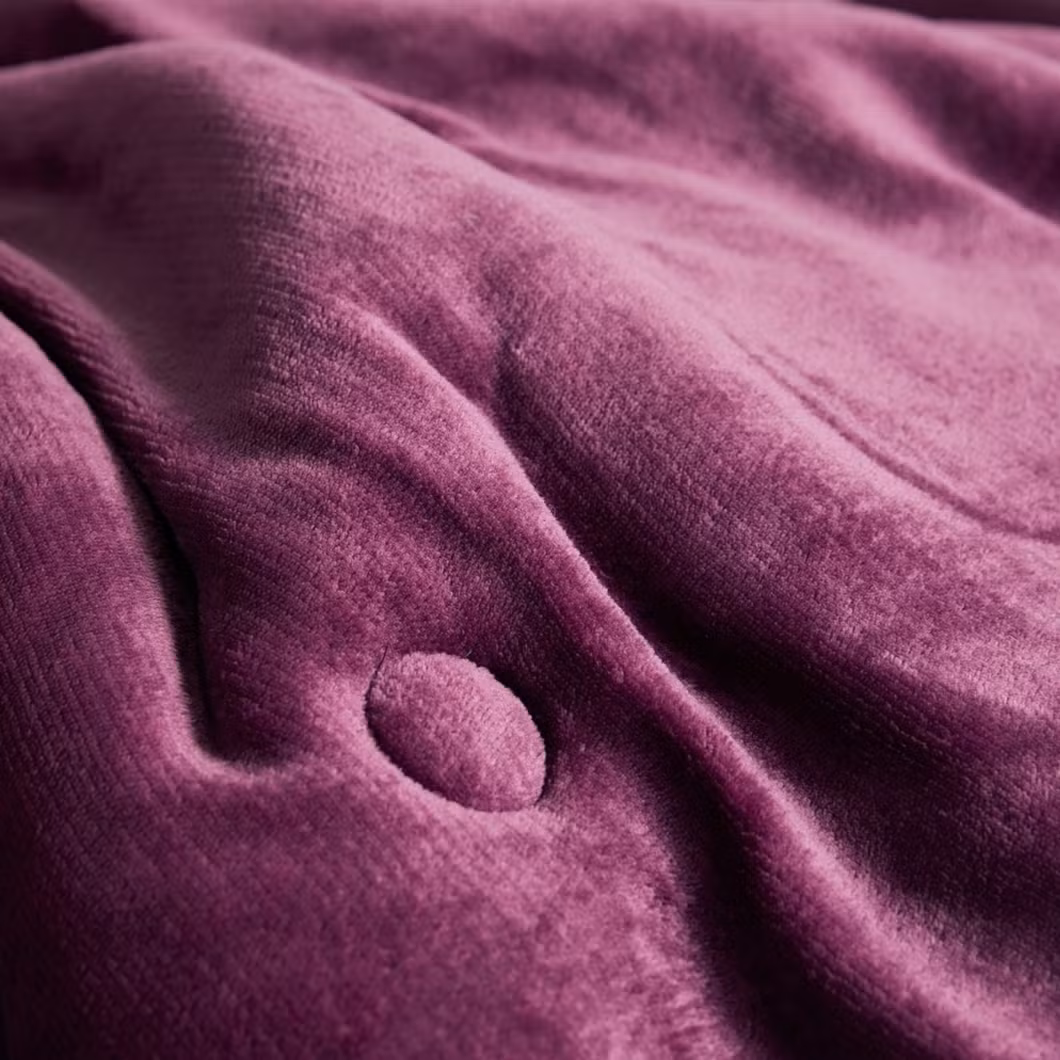 Wholesale Home Hotel Bedroom Bedding Luxury Customize Soft Solid Color Duvet Cover Queen/King Winter Warm Polyester Plush Flannel Quilt Comforter Set