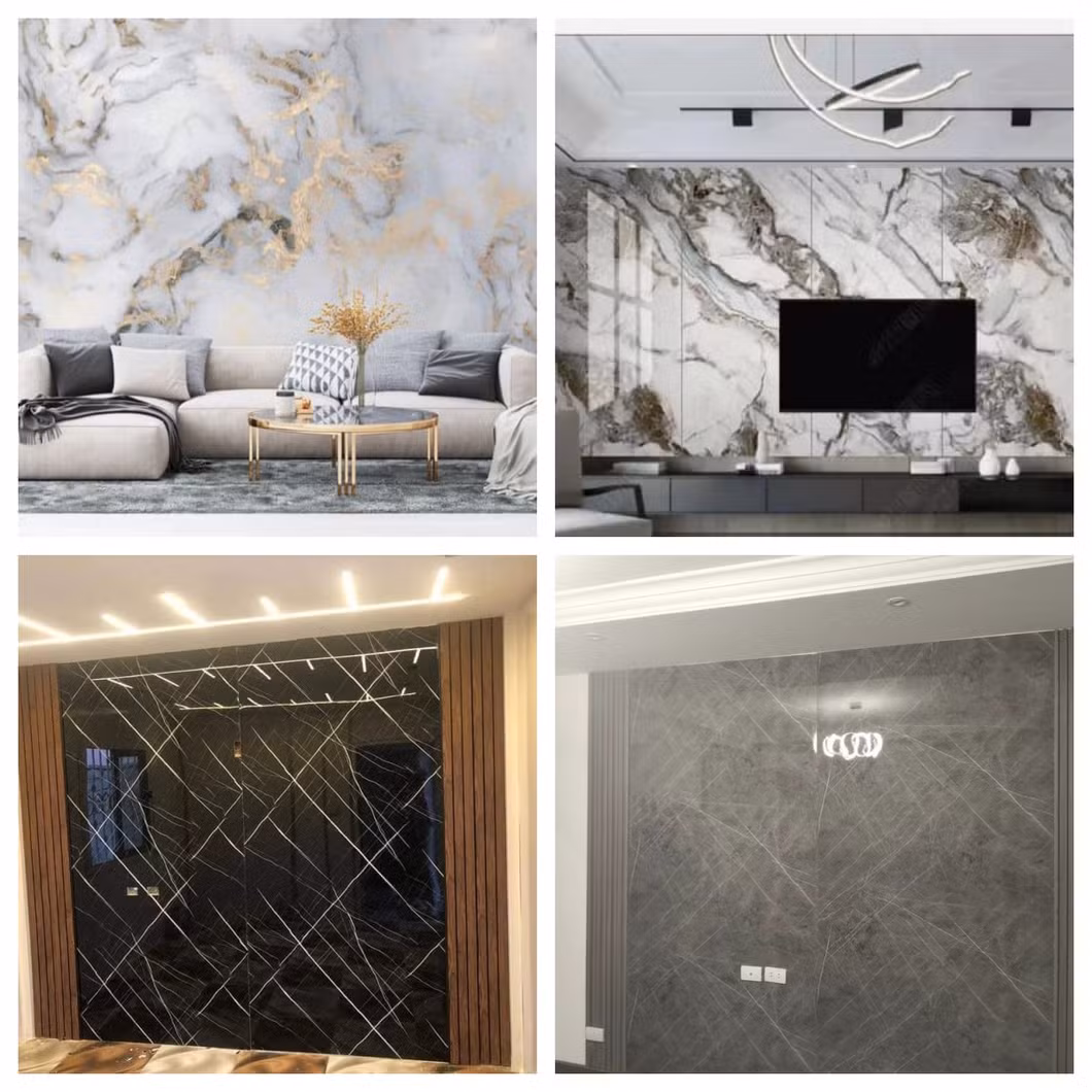 Hotel Room Wall Decorative Material Mate Finish PVC Marble Sheet China