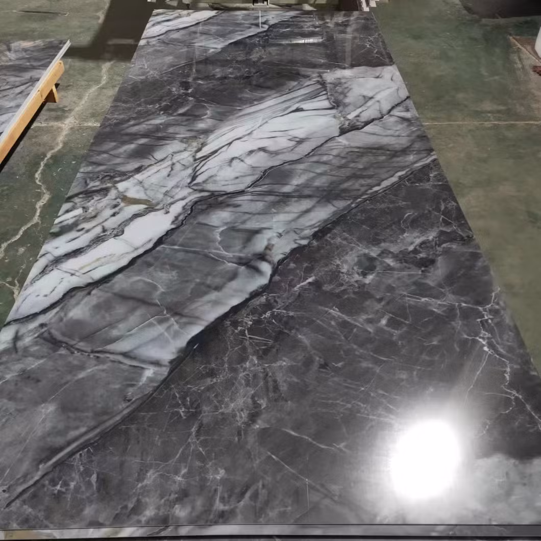 Hotel Room Wall Decorative Material Mate Finish PVC Marble Sheet China