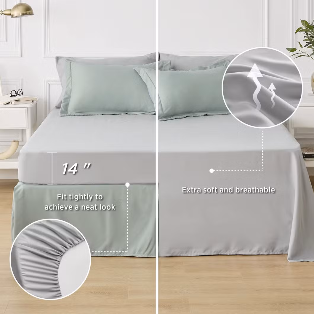 Premium Custom Logo Hotel Bed Linen Duvet Cover Bed Sheet Hotel Bedding Set