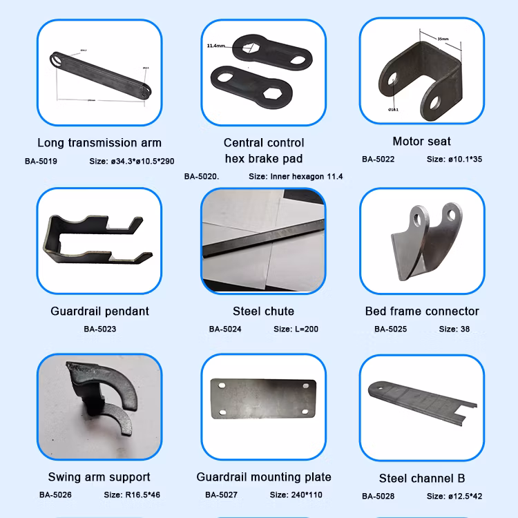 Precision Steel Sheet Metal Fabrication Bending Stamping Channel for Hospital Bed