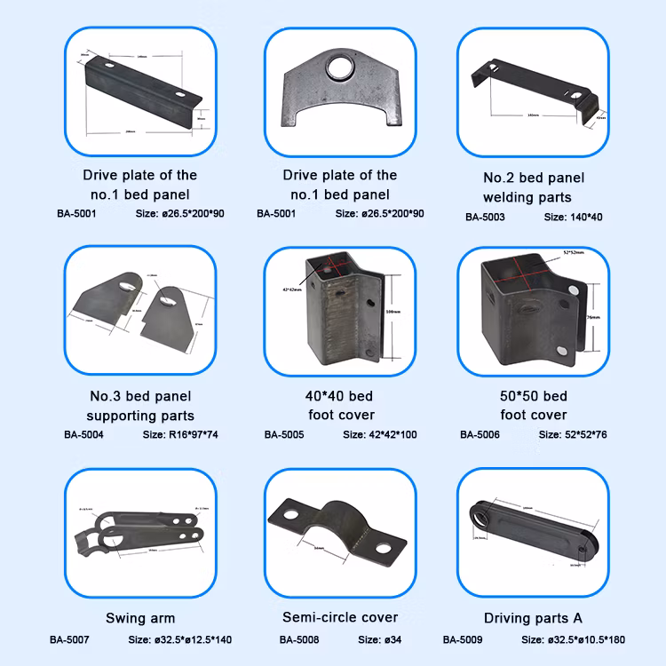 Precision Steel Sheet Metal Fabrication Bending Stamping Channel for Hospital Bed