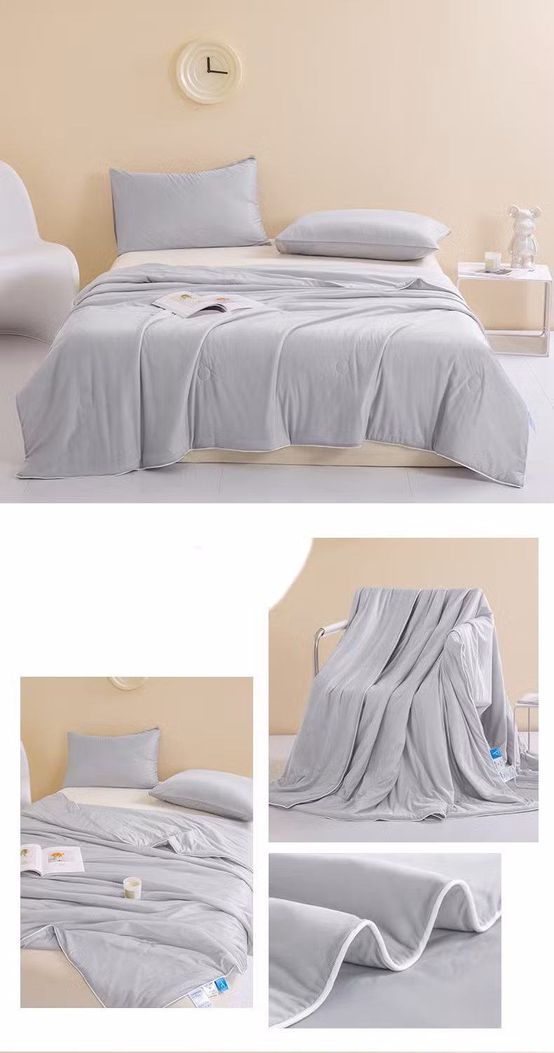 Luxury Summer Cozy Comforter Thin Soft Cold Feeling Bed Air Conditioning Quilt for Hotel Home Cooling Bedding