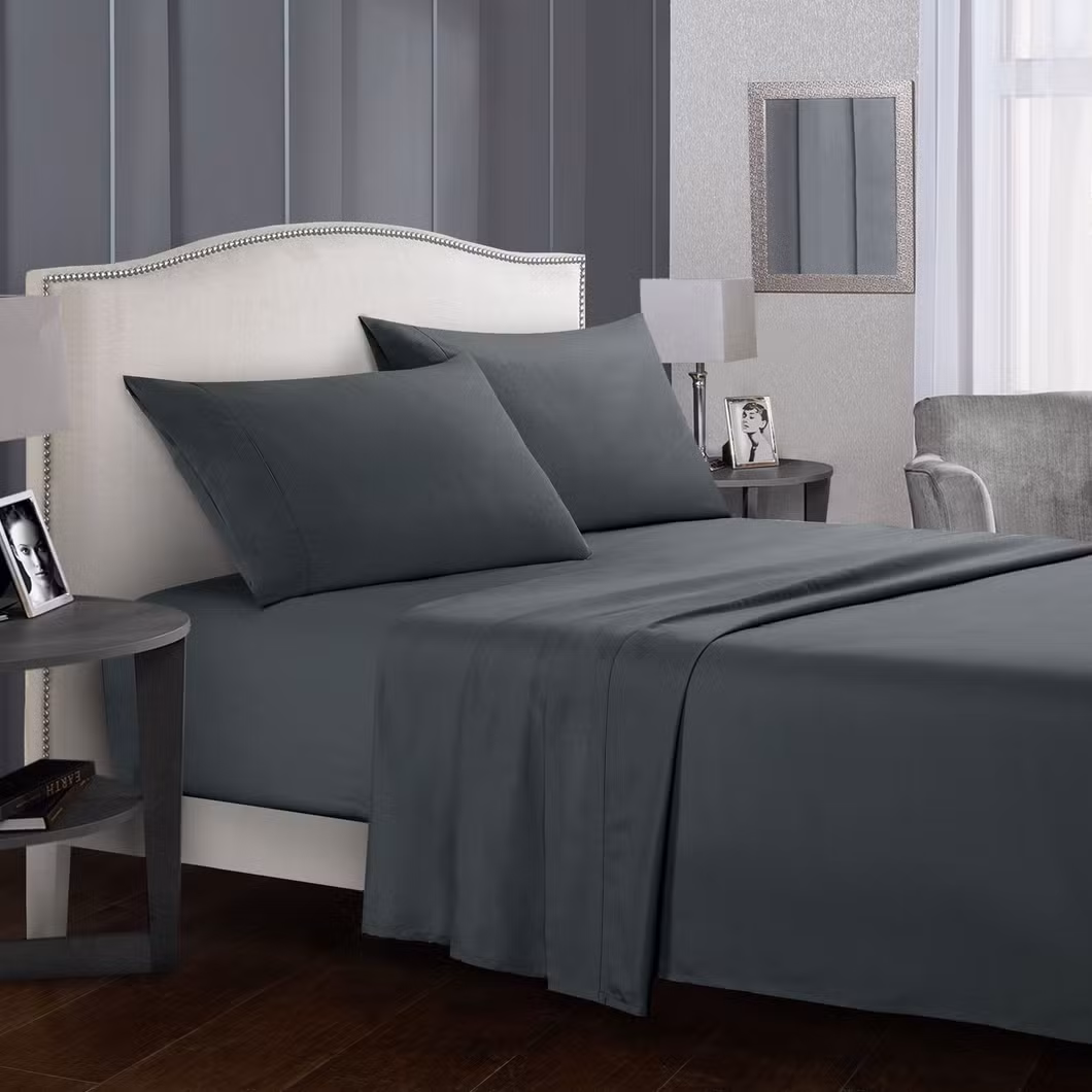 Customized Design Softness Solid Color Bed Sheet Flat Sheet for Sale (JRD149)