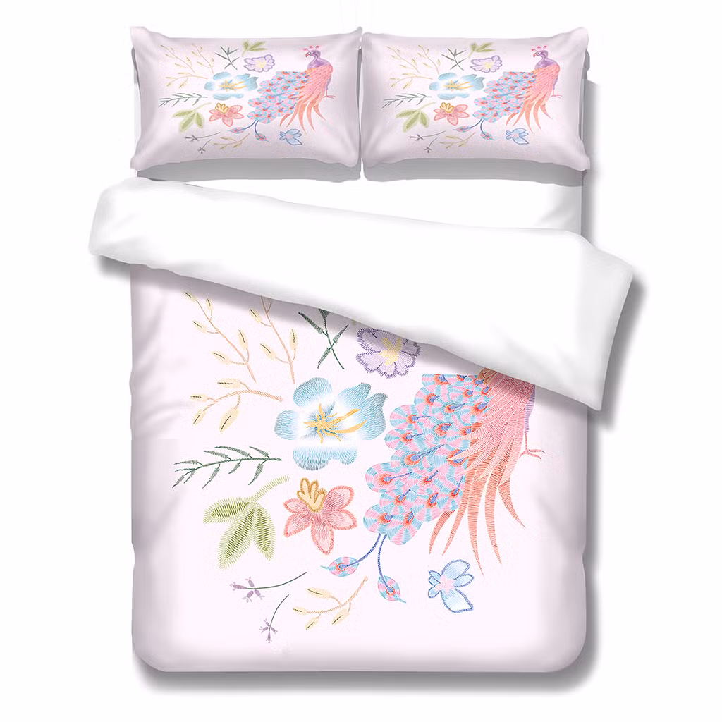 Luxury Bedding Sets with Customizable Designs, Elegant Floral Comforter with Sheet Set