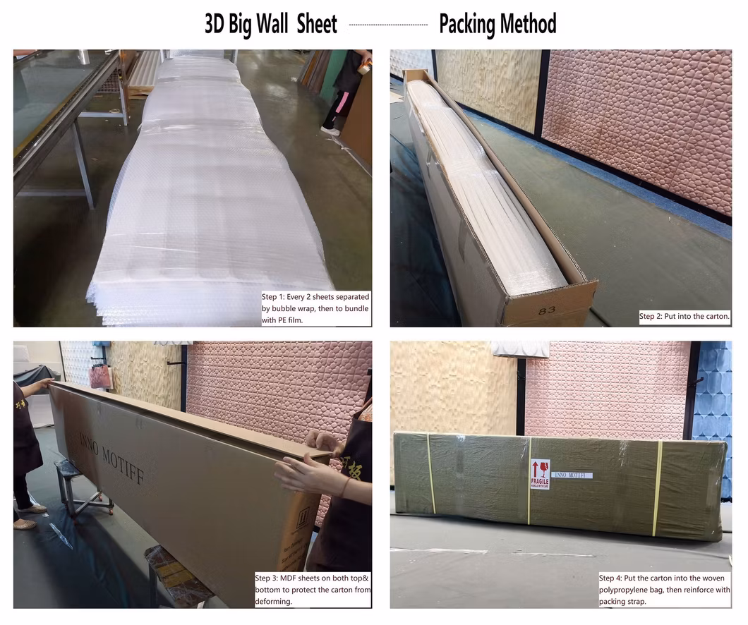 Waterproof Soundproof Interior Faux Leather Wall Panels 3D Wall Sheet